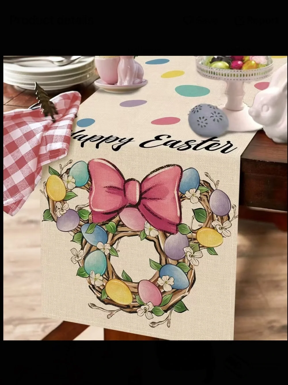 Easter Mickey Ears Table Runner